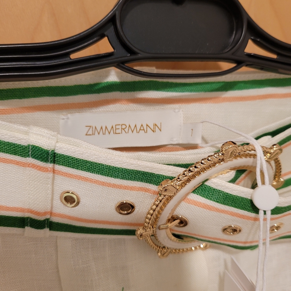 Zimmermann High Tide green Sailboat shirt and shorts 2 pc set - Picture 8 of 16